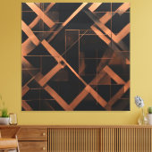 Toile Géométrie ambre nocturne (Insitu(Salon))