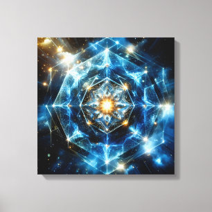 Toile Géométrie cosmique Mandala Étoile Univers Abstrait