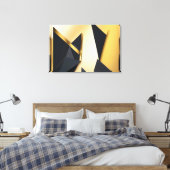 Toile Géométrie Couches Dorées (Insitu(Chambre))