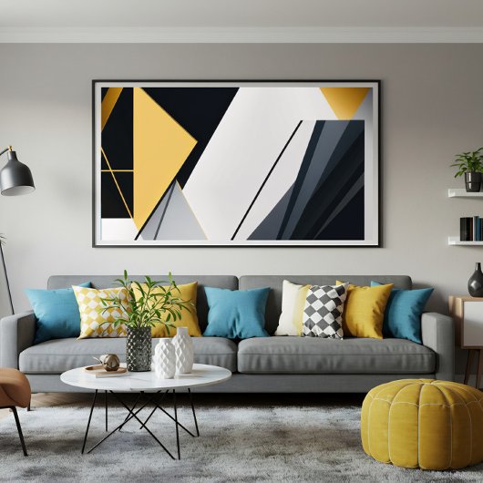Toile Géométrie Diagonale Premium