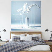 Toile Géométrie d'orchidée (Insitu(Chambre))