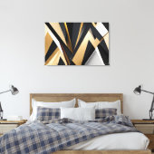 Toile Géométrie Dorée Luxueuse (Insitu(Chambre))