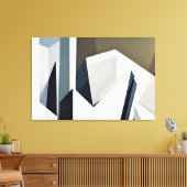 Toile Géométrie Facettée Minimaliste (Insitu(Salon))