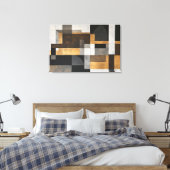 Toile Géométrie métallique Équilibre doré (Insitu(Chambre))