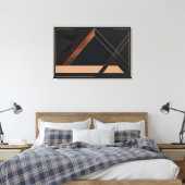 Toile Géométrie minimaliste en cuivre (Insitu(Chambre))