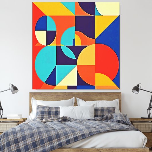 Toile Géométrie moderne colorée (Insitu(Chambre))