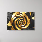 Toile Géométrie spirale dorée (Recto)