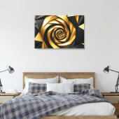 Toile Géométrie spirale dorée (Insitu(Chambre))
