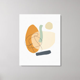 Toile Géométrique, Abstraite, Minimale, Moderne, Pastel