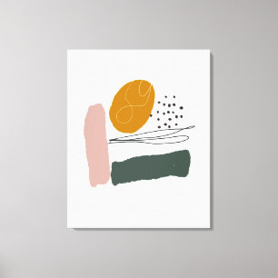 Toile Géométrique, Abstraite, Minimale, Moderne, Pastel