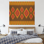 Toile Géométrique ethnique, conception traditionnelle, r (Insitu(Chambre))