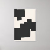 Toile géométrique noire et beige Abstraite (Recto)