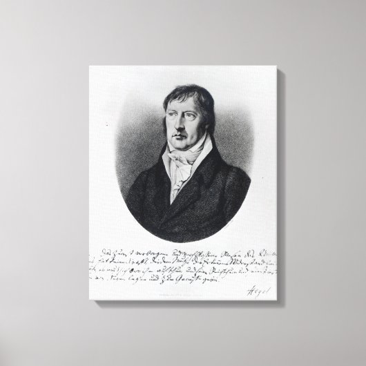 Toile Georg Wilhelm Friedrich Hegel (Recto)