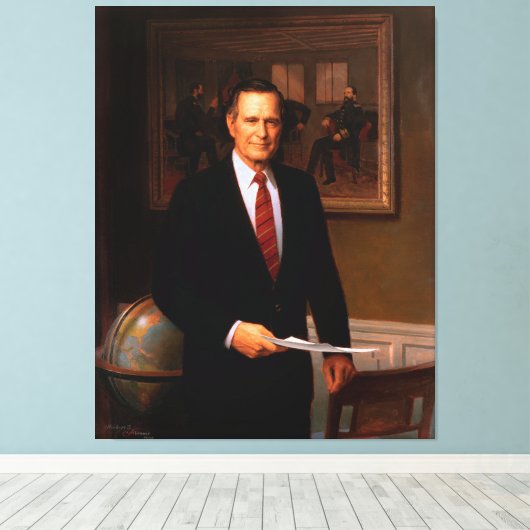 Toile GEORGE HERBERT WALKER BUSH par Herbert Abrams (Insitu (Plancher de Bois))