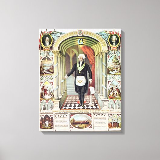 Toile George Washington comme un franc-maçon (Recto)