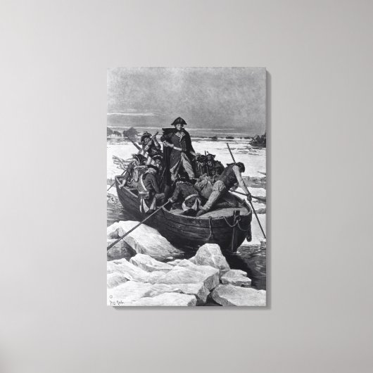 Toile George Washington traversant la rivière Delaware (Recto)