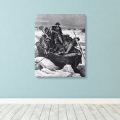 Toile George Washington traversant la rivière Delaware (Insitu (Plancher de Bois))
