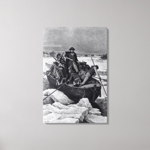 Toile George Washington traversant la rivière Delaware