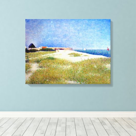 Toile Georges Seurat Vue sur Fort Samson (Insitu (Plancher de Bois))