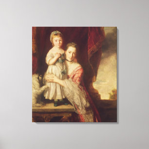 Toile Georgiana, comtesse Spencer avec dame