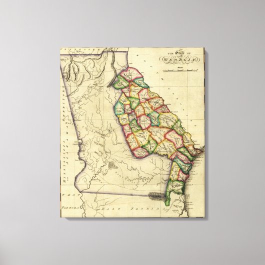 Toile GéorgieCarte panoramiqueGéorgie (Recto)