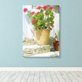 Toile Géranium de couleur rouge (Insitu (Plancher de Bois))