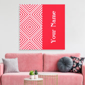 Toile Geranium Diamond Chevron avec nom @ Emporiomoffa (Insitu(Salon))