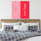 Toile Geranium Diamond Chevron avec nom @ Emporiomoffa (Insitu(Chambre))