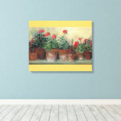 Toile Geraniums dans les pots (Insitu (Plancher de Bois))