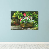 Toile Geraniums et fleurs de lavande (Insitu (Plancher de Bois))