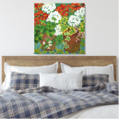 Toile Geraniums rouge et blanc en pots 2013 (Insitu(Chambre))