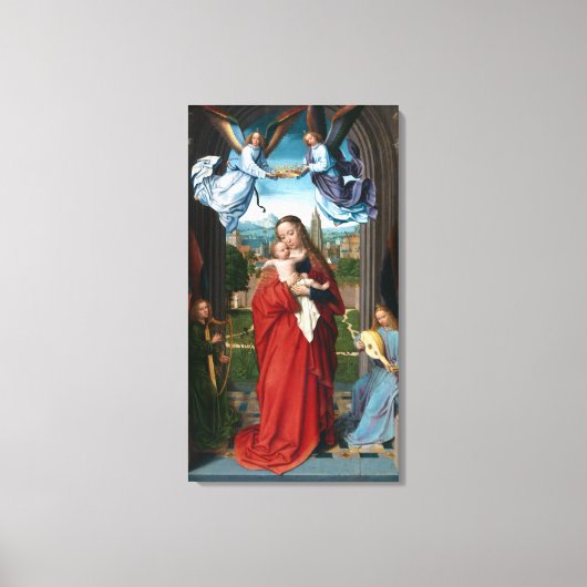Toile Gerard David Virgin et enfant avec quatre anges (Recto)
