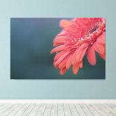 Toile Gerbera fleur rouge (Insitu (Plancher de Bois))