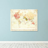Toile Gère la carte de l'Atlas colonial (Insitu (Plancher de Bois))