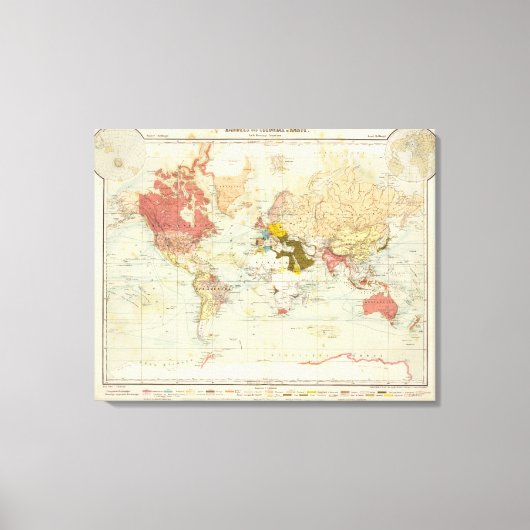 Toile Gère la carte de l'Atlas colonial (Recto)