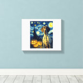 Toile German Shorthaired Pointer 1 Chien Mignon Hallowee (Insitu (Plancher de Bois))