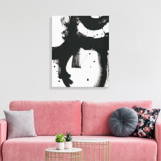 Toile Gesture en Onyx - Trucs de peinture noir (Insitu(Salon))