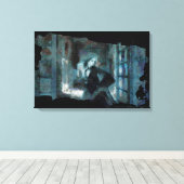 Toile Ghost Girl in Blue – Haunting Surreal Art (Insitu (Plancher de Bois))