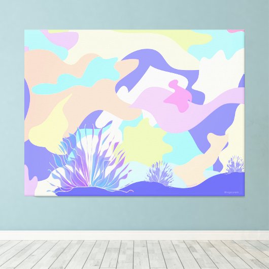 Toile Giant Joyeux Anniversaire Abstrait Art Moderne (Insitu (Plancher de Bois))