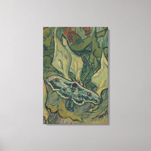 Toile Giant Peacock Moth (1889) par Vincent van Gogh (Recto)