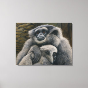 Toile Gibbon Shelter - Emotional Wildlife Portrait