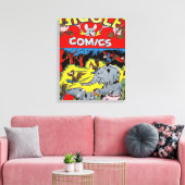 Toile Giggle Eléphant Animaux Comics Vintages (Insitu(Salon))