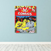 Toile Giggle Eléphant Animaux Comics Vintages (Insitu (Plancher de Bois))