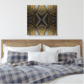 Toile Gilded Mosaic Luxe – Black & Gold Tiled Metal Wall (Insitu(Chambre))
