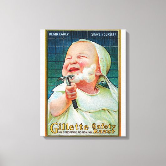 Toile Gillette Safety Razor - Commencer le rasage précoc (Recto)