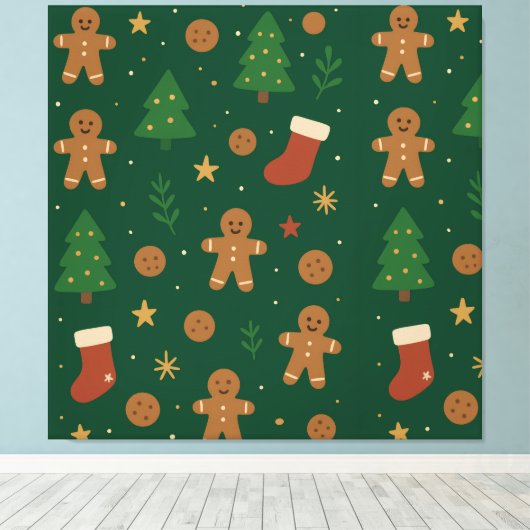 Toile Gingerbread Christmas Fun (Insitu (Plancher de Bois))