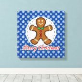 Toile Gingerbread - Patters bleus - Merry Xmas (Insitu (Plancher de Bois))