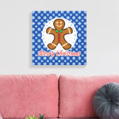 Toile Gingerbread - Patters bleus - Merry Xmas (Insitu(Salon))