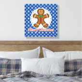 Toile Gingerbread - Patters bleus - Merry Xmas (Insitu(Chambre))