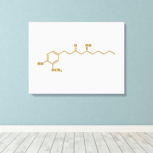Toile Gingerol Molecule formule chimique (Insitu (Plancher de Bois))